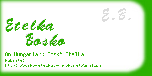 etelka bosko business card